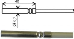 Pt1000TGL40/0,温度探针, 10米,无连接器