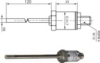 PTS380K/0 温度传感器带不锈钢接头,无连接器