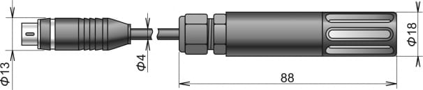DIGIL/M-2, 数字式温湿度探针,2米