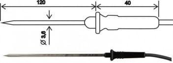 2301-220/M, 温度探针,1米,带MiniDIN连接器