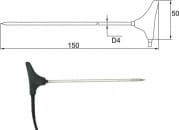 2091-250/M, 刺入式温度探针, 5米,带MiniDIN连接器